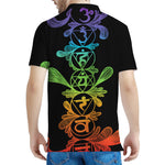 Seven Spiritual Chakras Print Men's Polo Shirt
