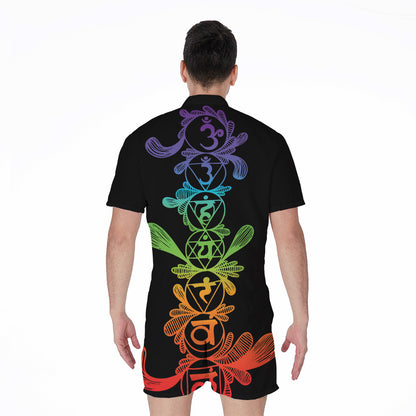 Seven Spiritual Chakras Print Men's Rompers