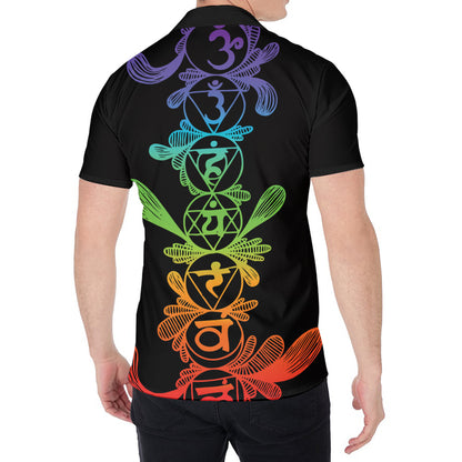 Seven Spiritual Chakras Print Men's Shirt