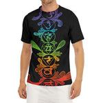 Seven Spiritual Chakras Print Men's Short Sleeve Rash Guard