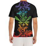 Seven Spiritual Chakras Print Men's Short Sleeve Rash Guard