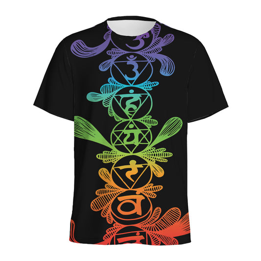 Seven Spiritual Chakras Print Men's Sports T-Shirt