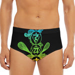 Seven Spiritual Chakras Print Men's Triangle Swim Briefs