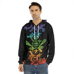 Seven Spiritual Chakras Print Men's Velvet Pullover Hoodie