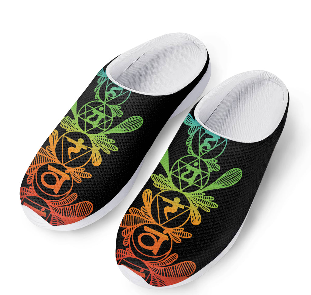 Seven Spiritual Chakras Print Mesh Casual Shoes