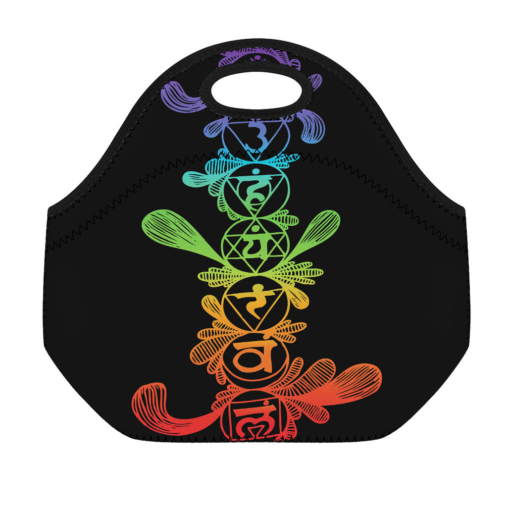Seven Spiritual Chakras Print Neoprene Lunch Bag