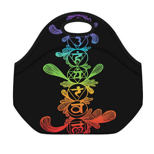 Seven Spiritual Chakras Print Neoprene Lunch Bag