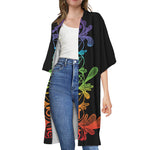 Seven Spiritual Chakras Print Open Front Beach Cover Up