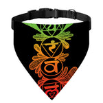 Seven Spiritual Chakras Print Over The Collar Dog Bandana