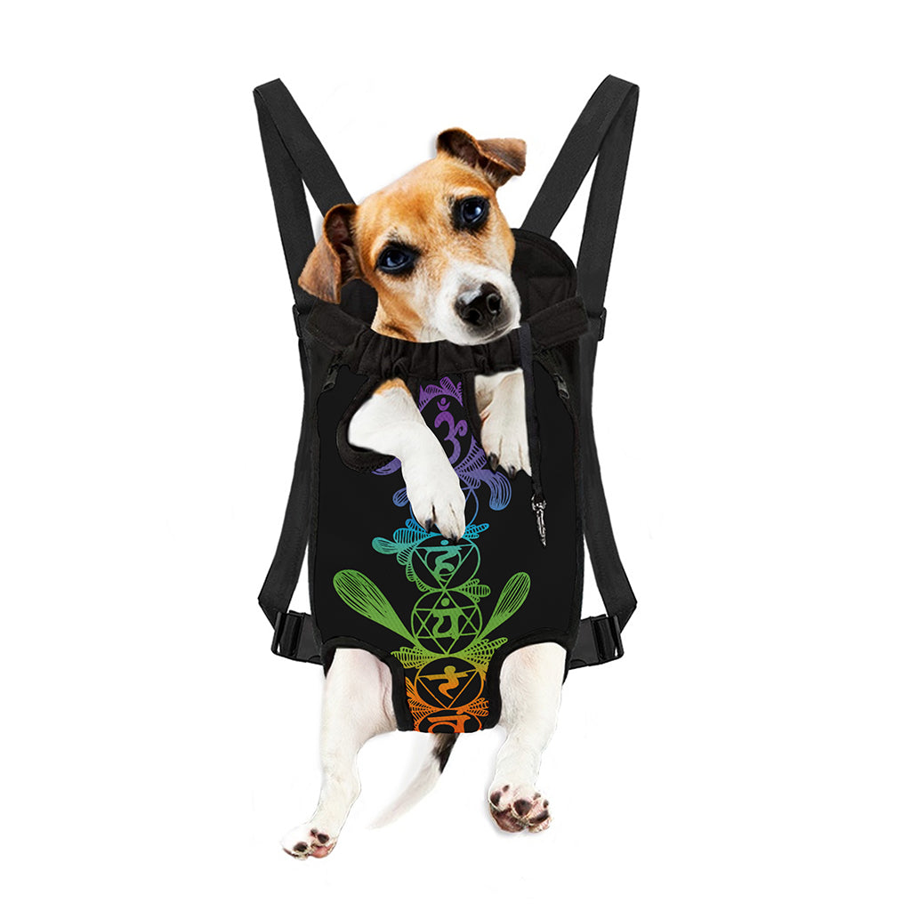 Seven Spiritual Chakras Print Pet Carrier Backpack