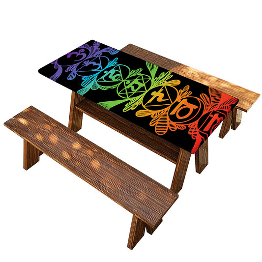 Seven Spiritual Chakras Print Picnic Table Cover