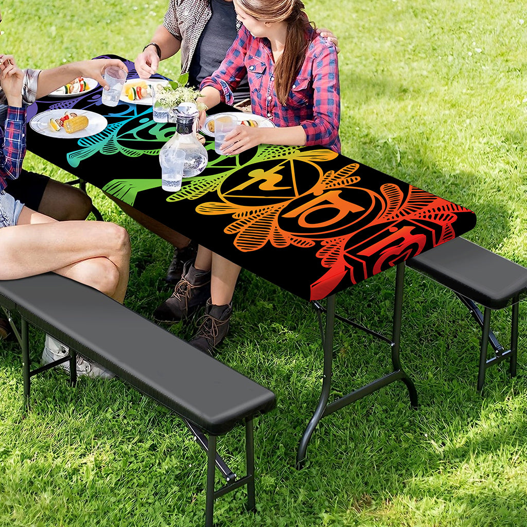 Seven Spiritual Chakras Print Picnic Table Cover