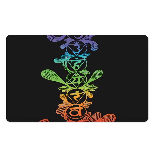 Seven Spiritual Chakras Print Polyester Doormat