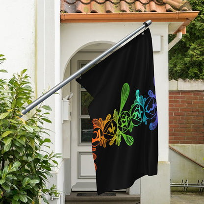 Seven Spiritual Chakras Print Polyester Flag