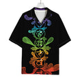 Seven Spiritual Chakras Print Rayon Hawaiian Shirt