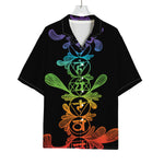 Seven Spiritual Chakras Print Rayon Hawaiian Shirt