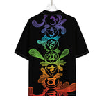 Seven Spiritual Chakras Print Rayon Hawaiian Shirt
