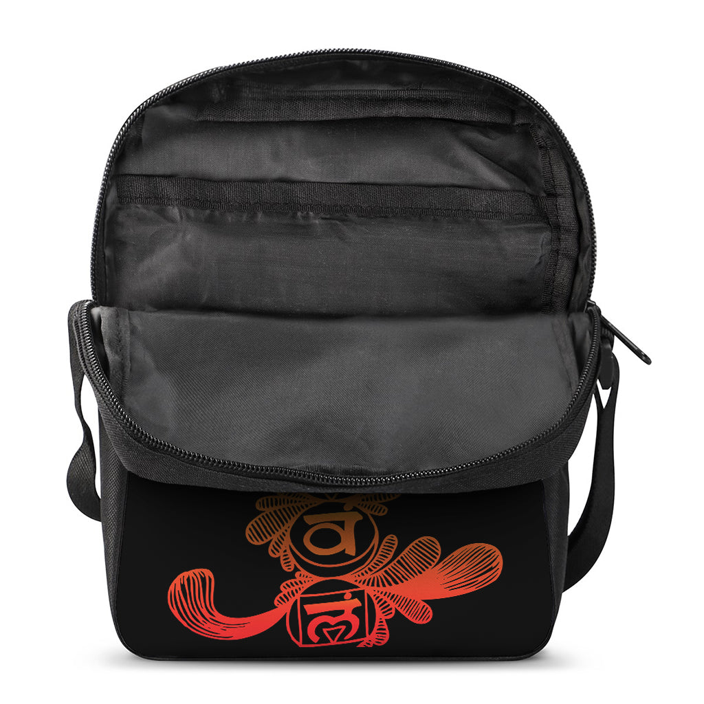 Seven Spiritual Chakras Print Rectangular Crossbody Bag