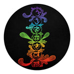Seven Spiritual Chakras Print Round Blanket