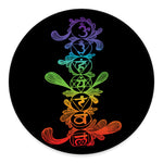 Seven Spiritual Chakras Print Round Floor Mat