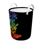 Seven Spiritual Chakras Print Round Laundry Basket