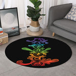 Seven Spiritual Chakras Print Round Rug