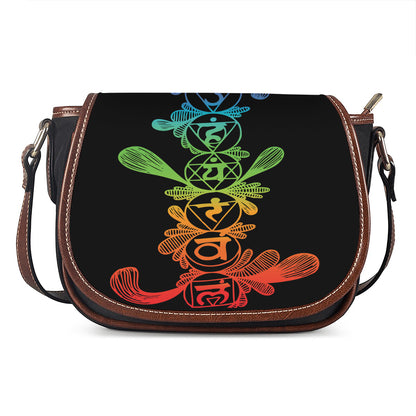 Seven Spiritual Chakras Print Saddle Bag