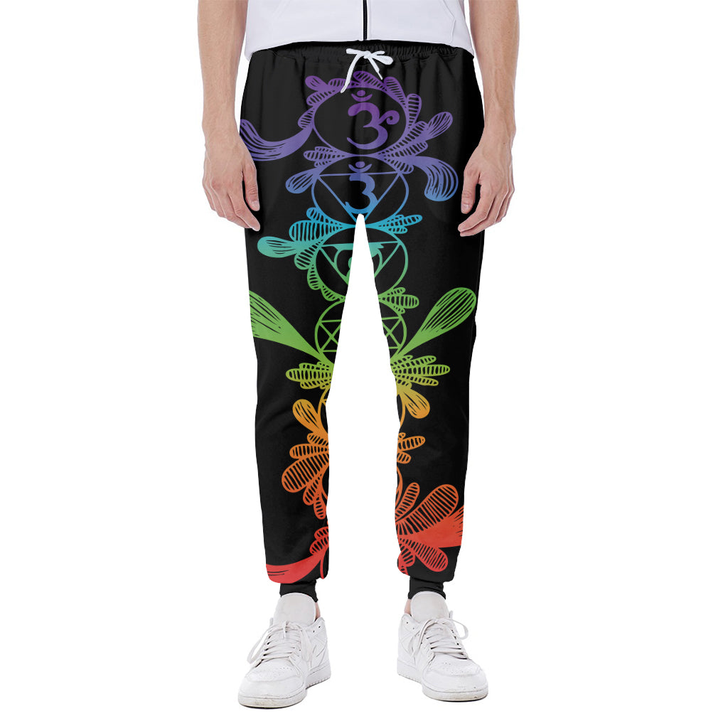 Seven Spiritual Chakras Print Scuba Joggers