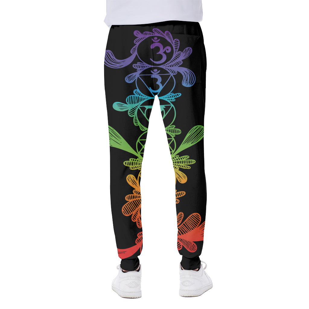 Seven Spiritual Chakras Print Scuba Joggers