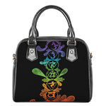 Seven Spiritual Chakras Print Shoulder Handbag