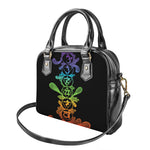 Seven Spiritual Chakras Print Shoulder Handbag