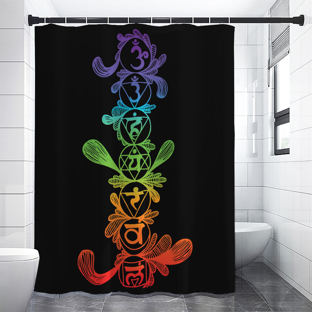 Seven Spiritual Chakras Print Shower Curtain