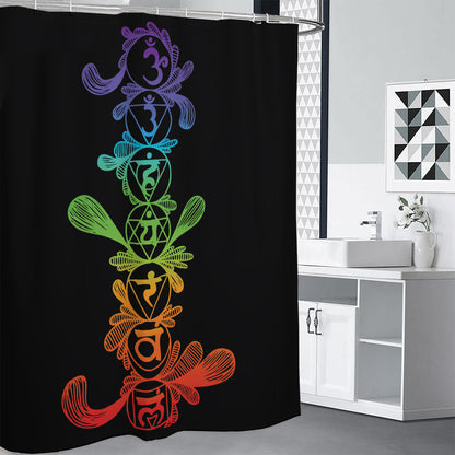 Seven Spiritual Chakras Print Shower Curtain