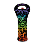 Seven Spiritual Chakras Print Single Neoprene Wine Tote