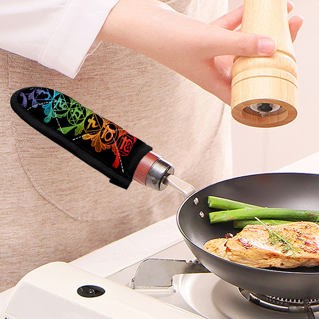 Seven Spiritual Chakras Print Skillet Handle Cover