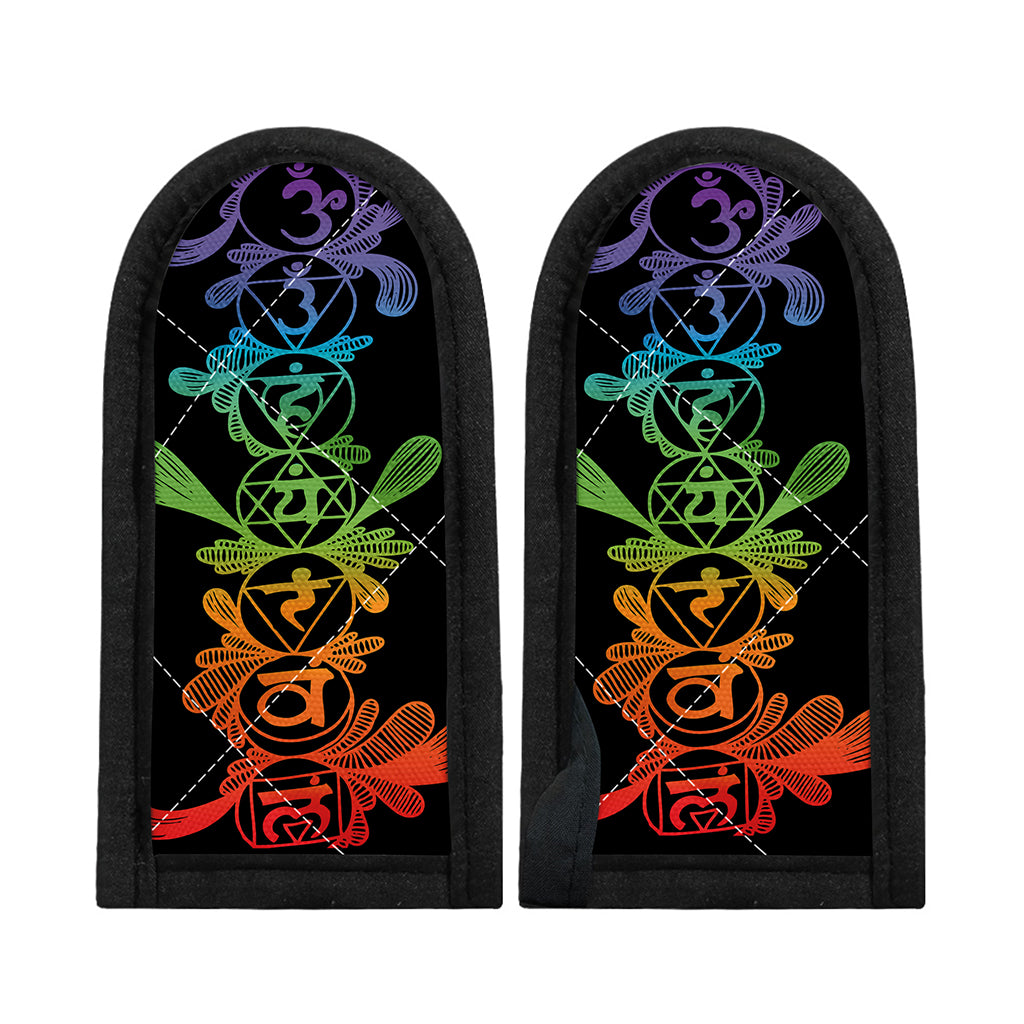 Seven Spiritual Chakras Print Skillet Handle Cover