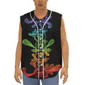Seven Spiritual Chakras Print Sleeveless Baseball Jersey