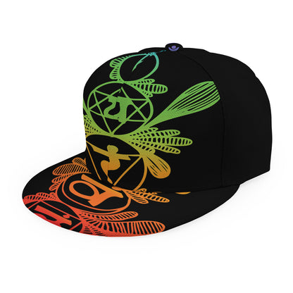 Seven Spiritual Chakras Print Snapback Cap