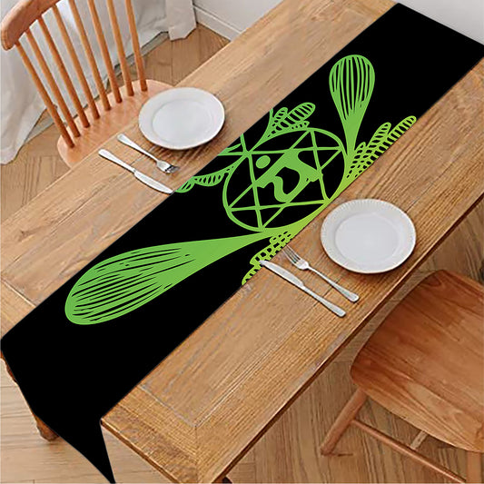 Seven Spiritual Chakras Print Table Runner