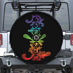 Seven Spiritual Chakras Print Tire Cover With Camera Hole