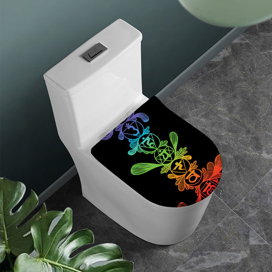 Seven Spiritual Chakras Print Toilet Lid Cover