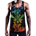 Seven Spiritual Chakras Print Men's Workout Tank Top