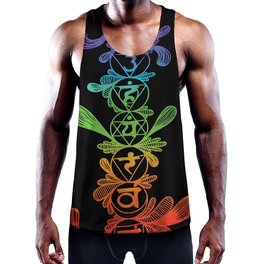 Seven Spiritual Chakras Print Training Tank Top