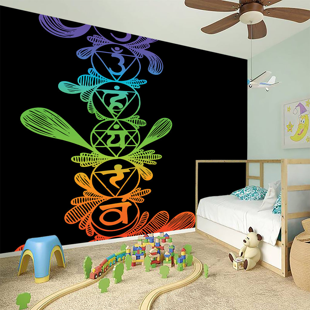 Seven Spiritual Chakras Print Wall Sticker