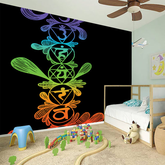 Seven Spiritual Chakras Print Wall Sticker