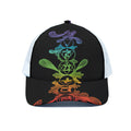 Seven Spiritual Chakras Print White Mesh Trucker Hat