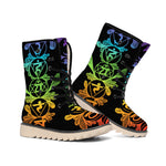 Seven Spiritual Chakras Print Winter Boots