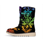 Seven Spiritual Chakras Print Winter Boots