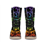 Seven Spiritual Chakras Print Winter Boots