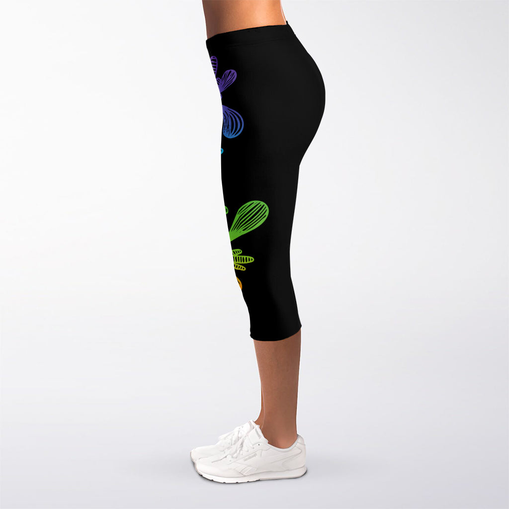 Seven Spiritual Chakras Print Women's Capri Leggings